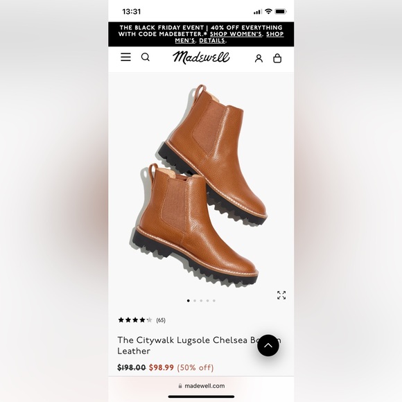 Madewell The Citywalk Lugsole Chelsea Boot in Leather - Picture 7 of 7